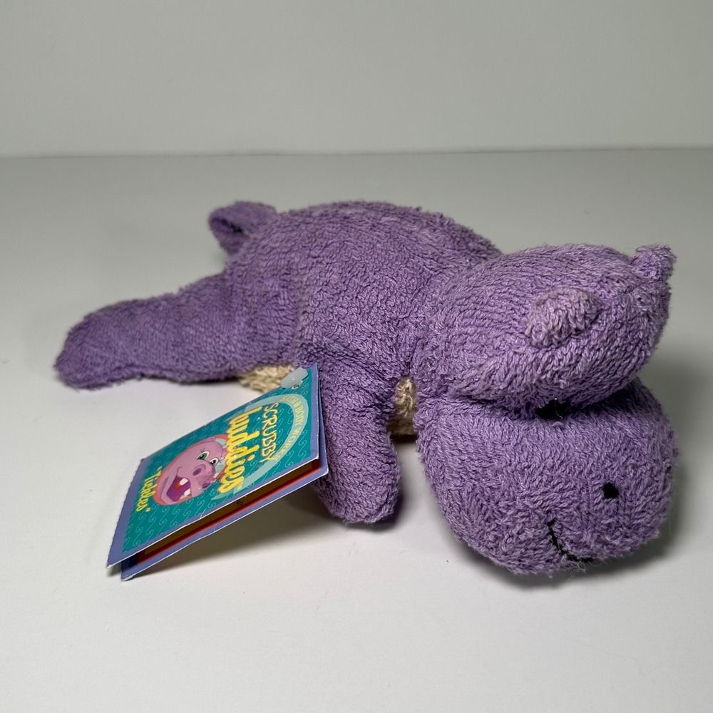 VTG Bath & Body Works Scrubby Buddies Tickles Hippo Purple Bath Sponge 1999